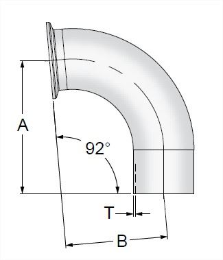 Picture for category BPE Clamp X AWF 92 Degree Elbow